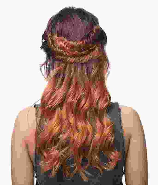 Long Hair Golden Brown Wig - Image 5